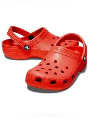 Crocs Men's Adult Classic Clogs Slip-On Sandals Red Lightweight~US Size 13 New